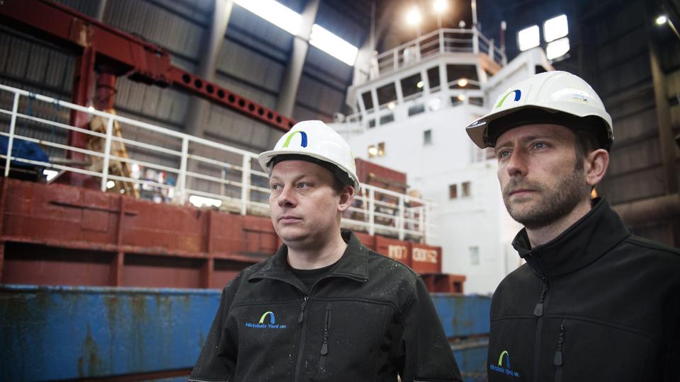 Rasmus Brohus (t.v.) og Jesper Reinholdt har haft et godt forår med deres virksomhed Hirtshals Yard med mange nye ordrer.Arkivfoto: Hans Ravn