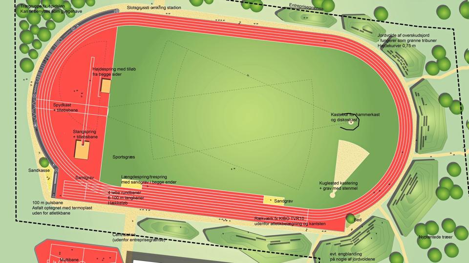 Det nedsatte bygherreudvalg på atletikstadion-projektet har udvalgt det vindende projekt, og totalentreprenør på opgaven bliver Hirtshals Entreprenørforretning A/S i samarbejde med tekniske rådgivere og landskabsarkitekterne fra ENG Arkitekter ApS samt tekniske rådgivere fra Kærsgaard & Andersen A/S.