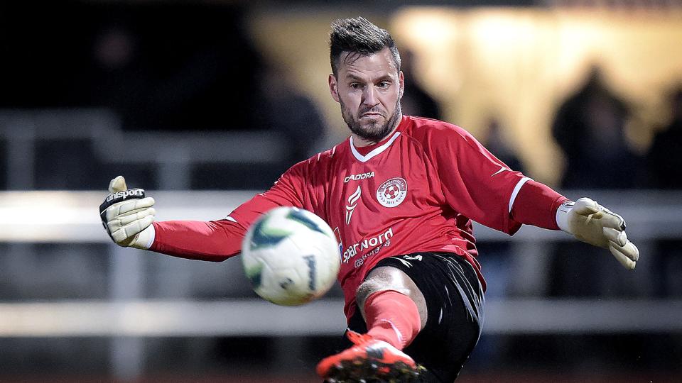 Jesper Christiansen har udsigt til en travl eftermiddag i Vendsyssel FF-målet. Foto Lars Pauli <i>Lars Pauli</i>