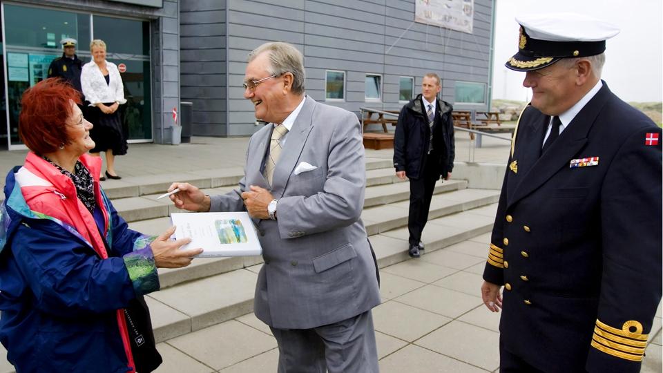 Arkivfoto fra Dronningen og Prinsens besøg i Thyborøn i 2006 . Foto: Morten Stricker <i>Morten Stricker</i>