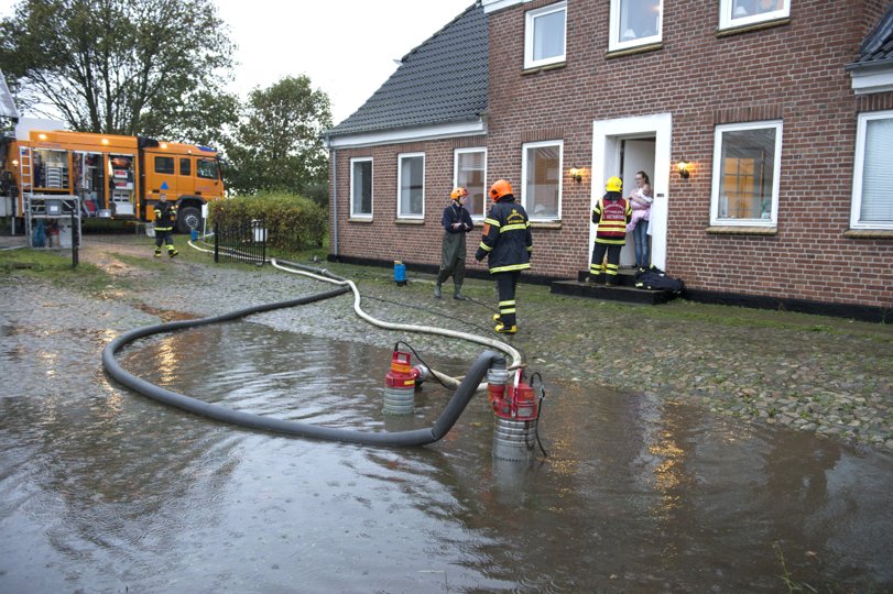 Arkivbillede fra efterårsferien i 2014, der gav nogle dage med voldsomt regnvejr og massive oversvømmelser i Vendsyssel. <i>Foto: Hans Ravn</i>