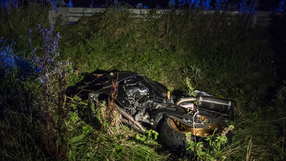 Billeder fra færdselsuheld ved Brovst tirsdag aften.Foto: Martin Damgård