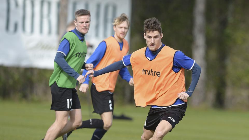 Dennis Høegh får chancen fra start mod Soroksár. Foto: Michael Bygballe <i>Michael Bygballe</i>