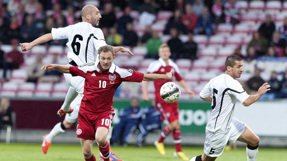 Hobro IK Support vil også støtte landsholdets kamp mod at komme til EM i Frankrig. Arkivfoto: Torben Hansen <i>Foto: Torben Hansen</i>