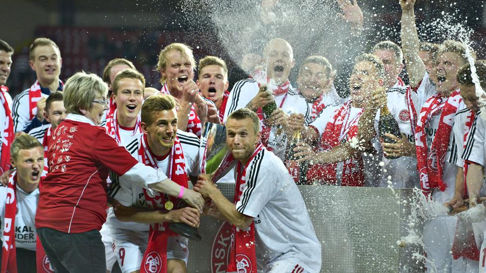 AaB vandt senest pokalturneringen i 2014, da man besejrede FC København i Parken. <i>Arkivfoto: Hans Ravn</i>