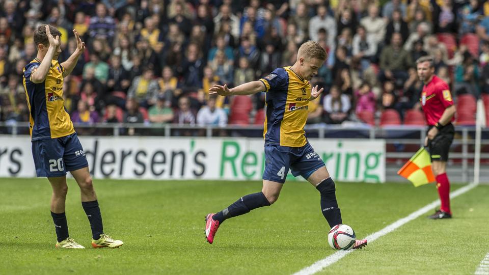 Jacob Tjørnelund (th.) er klar til comeback mod FC Nordsjælland. Arkivfoto: Martin Damgård