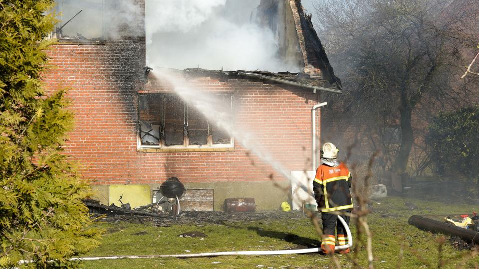 Stuehuset kunne ikke reddes. Foto: Michael Bygballe <i>Michael Bygballe</i>