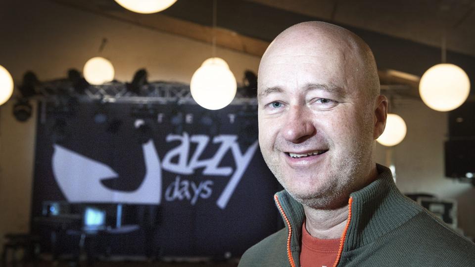 Niels Ole Sørensen er formand for Tversted Jazzy Days. Foreningen holder hvert år i efterårsferien jazzfestival i Tversted med danske og internationale topnavne og talenter. Arkivfoto: Bente Poder <i>Bente Poder</i>