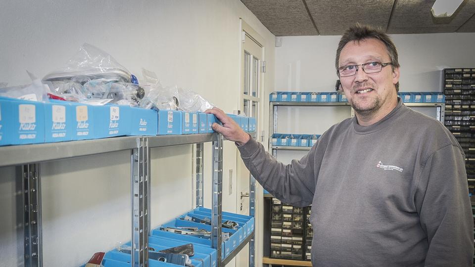 Karsten Svendsen og Frederikshavn Låsesmed er flyttet og har udvidet. Foto: Kim Dahl Hansen. <i>Foto: Kim Dahl Hansen</i>
