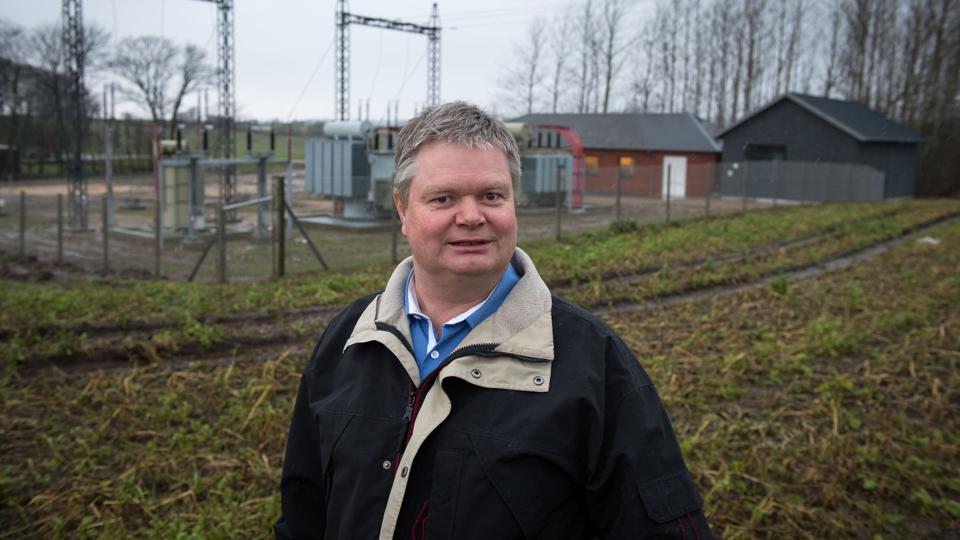 Finn Korsgaard er fortsat ikke begejstret for at få en transformerstation, der bliver væsentligt større end Thy-Mors Energis station som nabo, og han har heller ikke accepteret Energinet.dk’s bud på en kontant erstatning. Arkivfoto: Bo Lehm