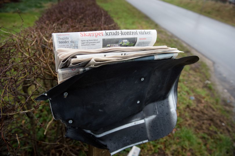 Postkassen på billedet blev offer for nytårshærværk for et par år siden. Arkivfoto.