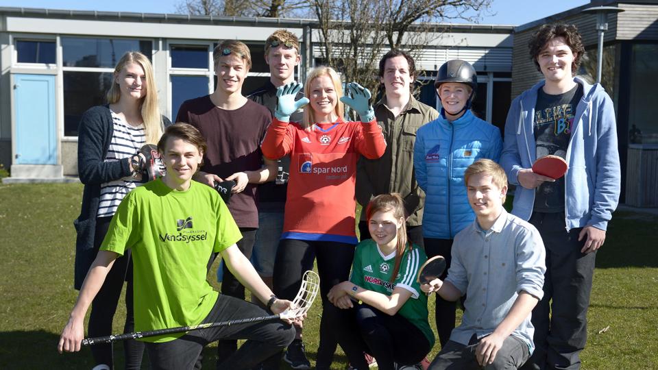 Hjørring Gymnasium og Hf Kursus har for første gang ti elever under den særlige Team Danmark-ordning. Foto: Bente Poder