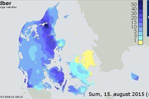 Nordjysk by fik mest regn lørdag