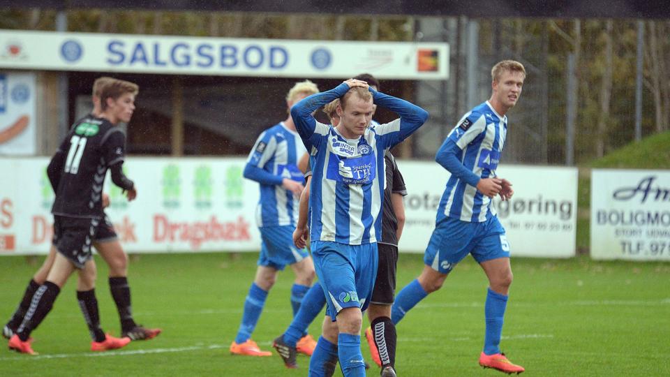 TFC’erne var få minutter fra point, da de lørdag gæstede storsatsende Middelfart. Fynboerne vandt dog hjemmekampen på et mål i overtiden fra Sandro Spasojevic. Arkivfoto: Ole Iversen
