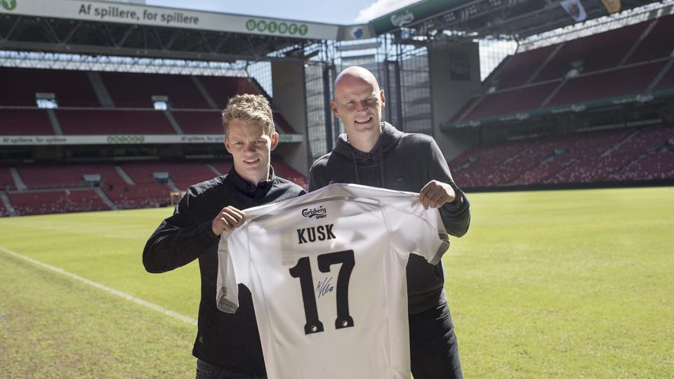 Kasper Kusk er nu præsenteret som ny spiller i FC København. Foto: Niels Ahlmann Olesen/Scanpix <i>Scanpix Denmark</i>
