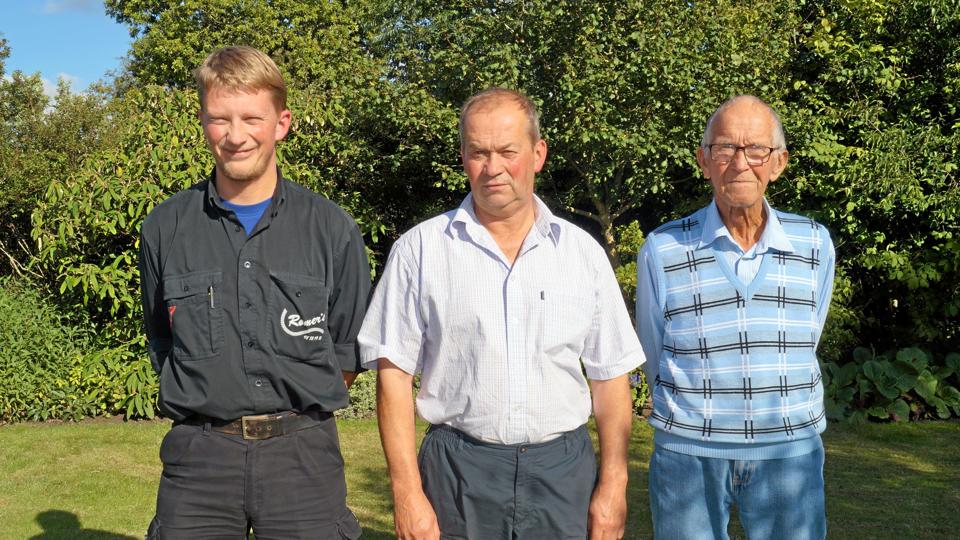 Ole Rømer, Finn Rømer og Henrik Rømer fejrer tilsammen 180-års fødselsdag. Privatfoto