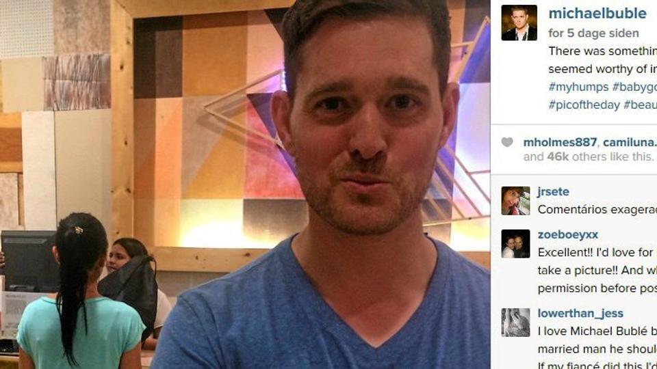 Michael Bubles bagdels-foto på Instagram vakte forargelse