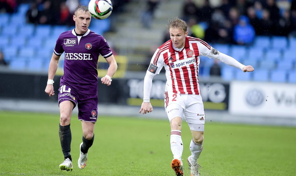 Patrick Kristensen får for første gang i dette forår chancen på favoritpladsen som højre back, når AaB lørdag FC Vestsjælland. <i>Lars Pauli</i>
