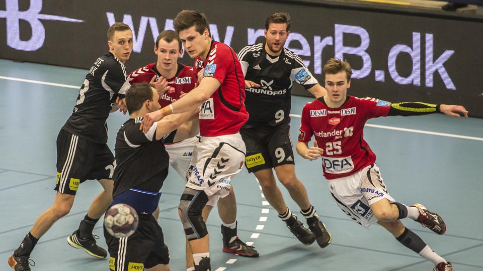 Martin Larsen og holdkammeraterne blev stoppet af Bjerringbro-Silkeborg.
Foto: Martin Damgård