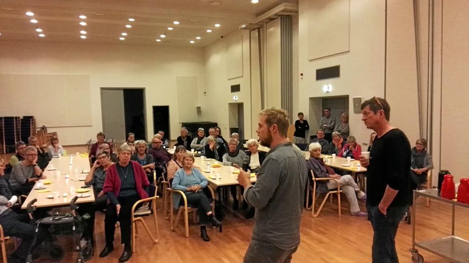 Sæby Bio deltog i Nordisk Filfestival med sin søndagsforestilling i Manegen og ”Klumpfisken” - her fortæller Søren Balle og Henrik Birk om filmen. Privatfoto.