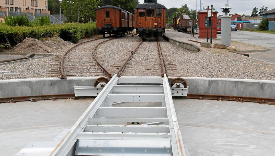 Togene ved Mariager Station må indtil videre ikke køre for Trafik og Byggestyrelsen. Arkivfoto