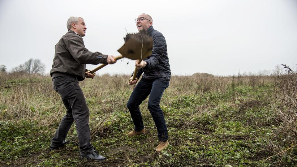 Jørgen Hammer Sørensen (tv) og Mogens Jespersen havde bedre held i andet forsøg. <i>Foto: Henrik Bo</i>