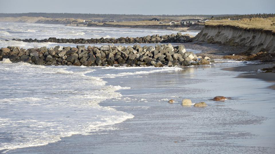 Høfderne ved Skallerup Seaside Resort menes at være årsag til forstærket erosion længere nordpå. Arkivfoto: Bente Poder