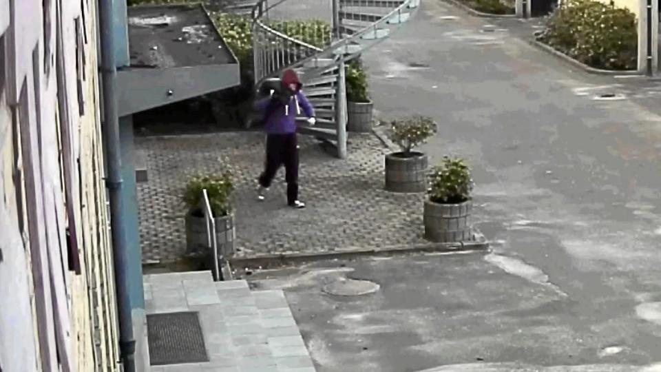 Klip fra overvågningen ved Tylstrup Skole.