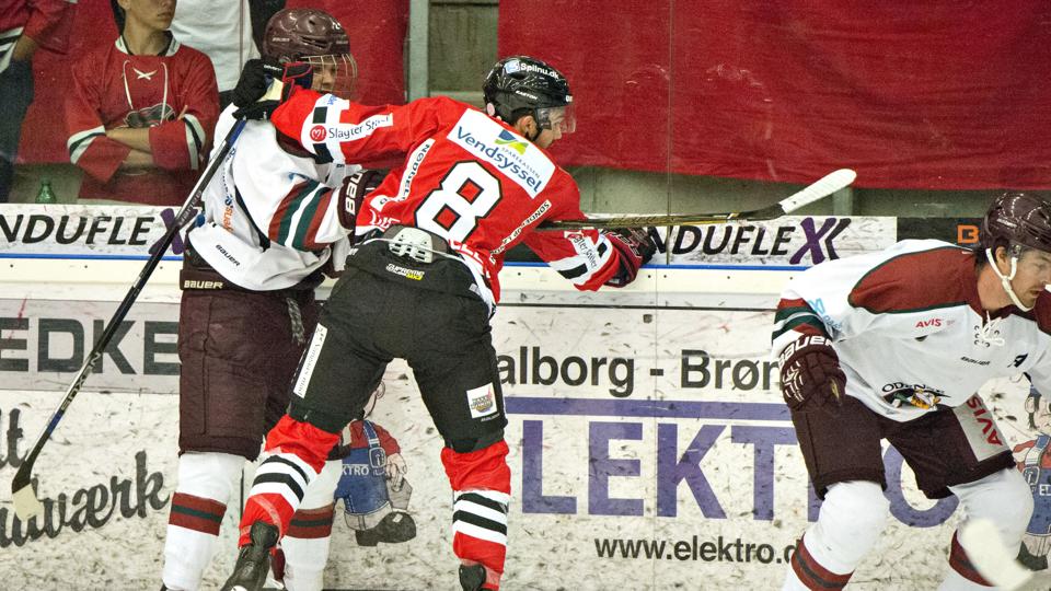 Peter Quenneville var piraternes eneste målscorer i Vojens. Arkivfoto: Kurt Bering <i>Kurt Bering</i>