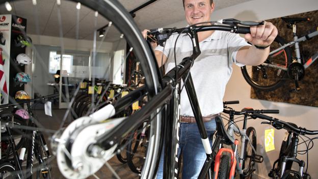 Forretningen byder på cykler til hele familien. Foto: Henrik Louis <i>Henrik Louis</i>
