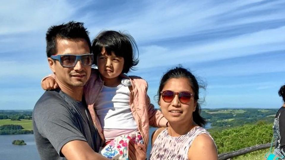 Dipendra Shrestha og hans familie er netop flyttet i lejlighed i Skagen. Privatfoto