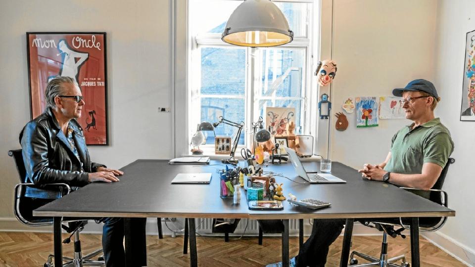 Casper Christensen og Frank Hvam har grund til at se lidt mellemfornøjede ud. Klovn-seertallet falder. Foto: Per Arnesen/TV2