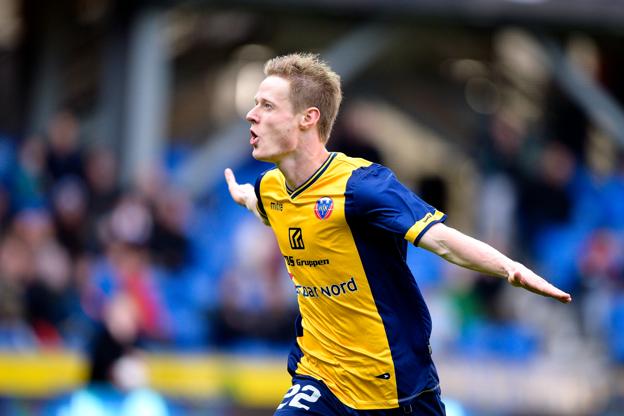 Mads Hvilsom blev nummer to på Superligaens topscorerliste, da Hobro IK overraskede alt og alle i klubbens debutsæson i landets bedste fodboldrække. <i>Arkivfoto: Henrik Bo</i>