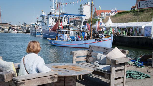 De fine rammer ved havnen blev nydt i det fine vejr. Foto: Hans Ravn