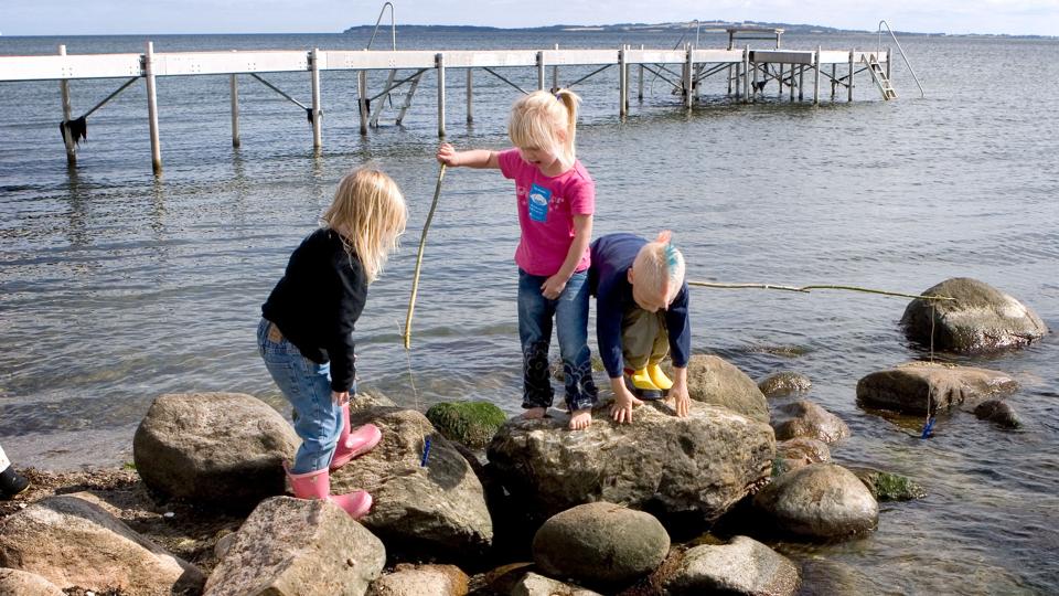 Østerstrand i Nykøbing er igen i år en af de to strande i kommunen, hvor der flages med Det Blå Flag. Her vil, som tidligere, være en række aktiviteter for børn i løbet af sommeren. Arkivfoto