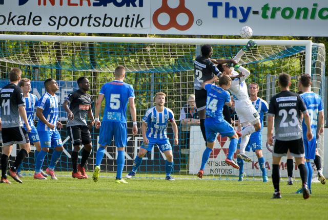 Vendsyssel FF sparkede sig lørdag tilbage i oprykningsduellen, da de snuppede tre point med sejr på 3-1 mod Thisted FC. Foto: Bo Lehm