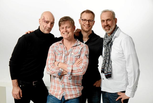 Jimmy Jørgen, Caspar Philipson, Mathias Madsen Munch og Jan Michael Madsen, en stærk kvartet bag ”Historien om Købstaden”.