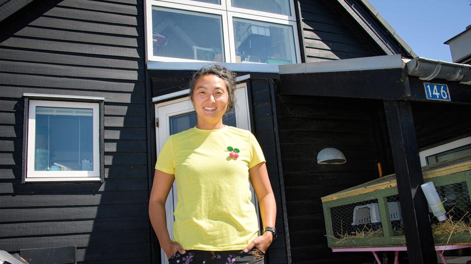 Kari Ejstrup Hansen flyttede til Slettestrand sidste år for at åbne Café Kulør - men mest for at dyrke mountainbiking med familien. Foto: Bo Lehm <i>Bo Lehm</i>