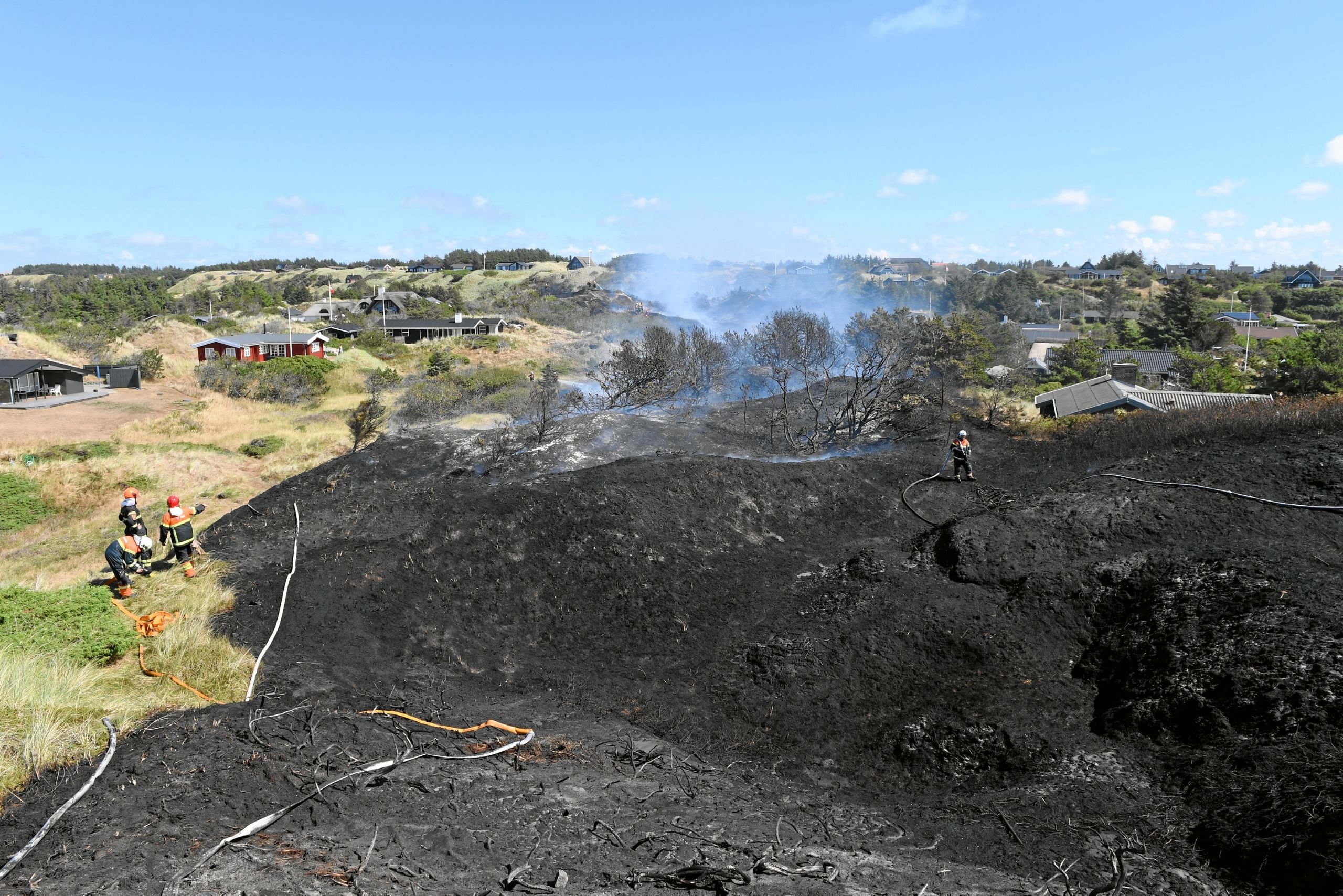 Storbrand i Blokhus: Årsag fortsat uvis