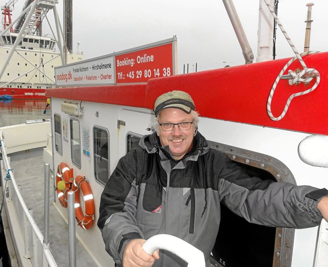 Klaus Madsen med MS "Seadog" blev læsøboernes livline til fastlandet, da "Ane Læsø" tirsdag blev ramt af havari.  <i>Arkivfoto: Peter Bandholm</i>