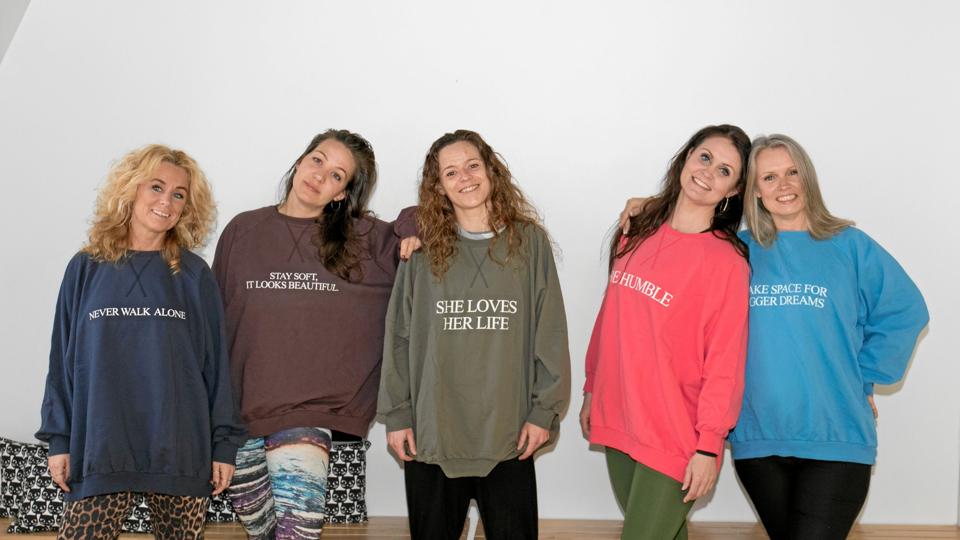 De fem dansere bag BeYou. Fra venstre Rikke Bruun Mortensen, Kathrine Skovsgaard, Gitte Foldager, Susanne Knudsen og Tina Mærsk. Privatfoto