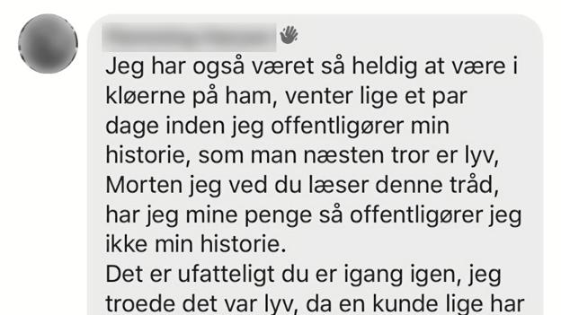Screendump fra et kommentarspor på Facebook-gruppen "Løkken hele året!".