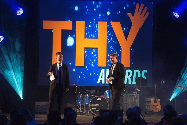 Thy Awards konferencier var sidste år skuespiller Brian Lykke og Morten Mandaa - i år er Shaka Loveless med til at give Thy Award lidt vellyd. Foto: Peter Mørk