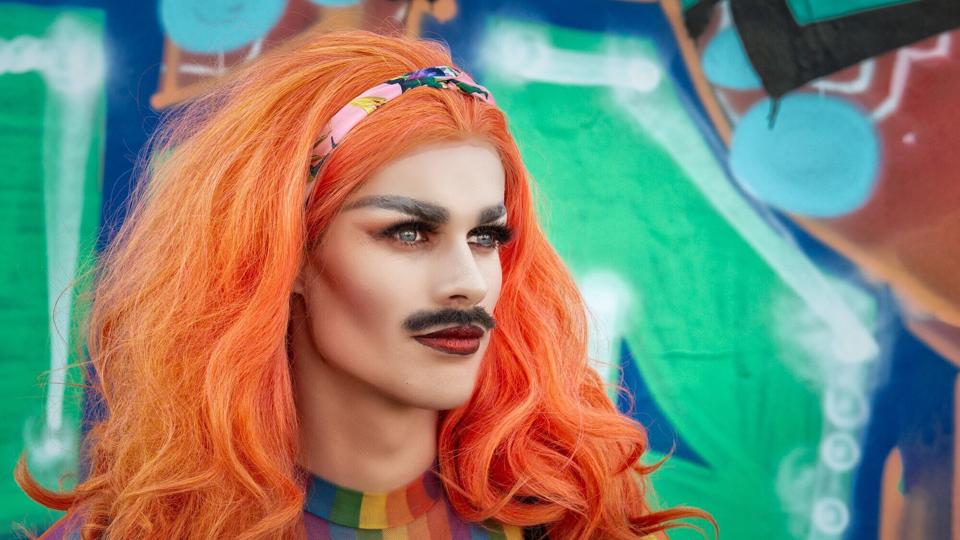 Den tidligere Vejgaard-dreng, Michael Bjerring, er i finalen i 'Danmark har talent' som dragqueen. Foto: Andreas Bergmann <i>Andreas Bergmann</i>