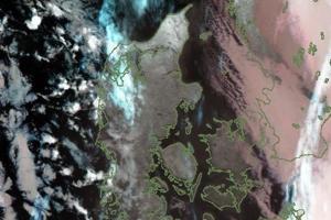 Satellitfoto: Sneen hænger ved i Nordjylland