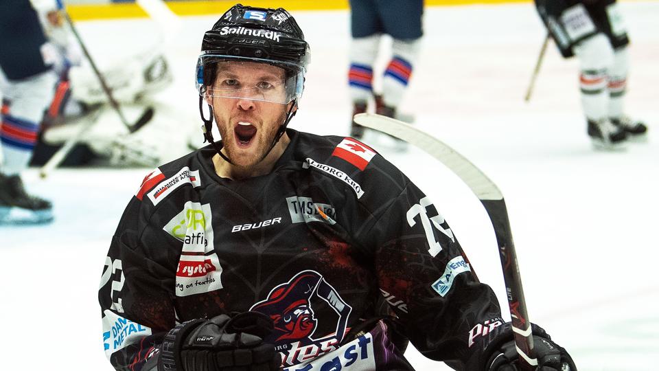 Canadiske Mike McNamee scorede to gange i piraternes storsejr over Odense Bulldogs. Arkivfoto: Laura Guldhammer <i>Foto: Laura Guldhammer</i>