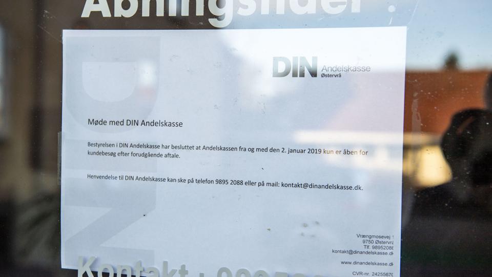Den åbne dør er erstattet af denne seddel. Foto: Kim Dahl Hansen