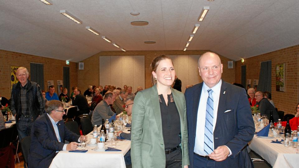 Aftenens to gæstetalere i skikkelse af folketingsmedlem Søren Gade og folketingskandidat for Venstre i Himmerland Marie Bjerre. Privatfoto