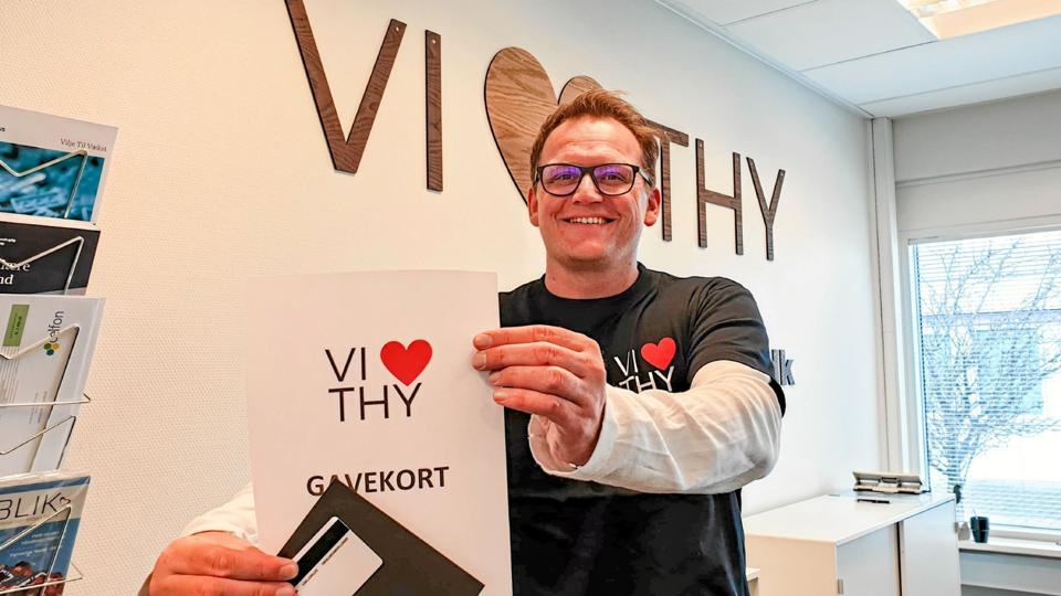 - Nu giver vi for alvor muligheden for også at støtte lokalt, siger handelschef Michael Vendelbo, Thy Detailforum. Foto: Ole Iversen