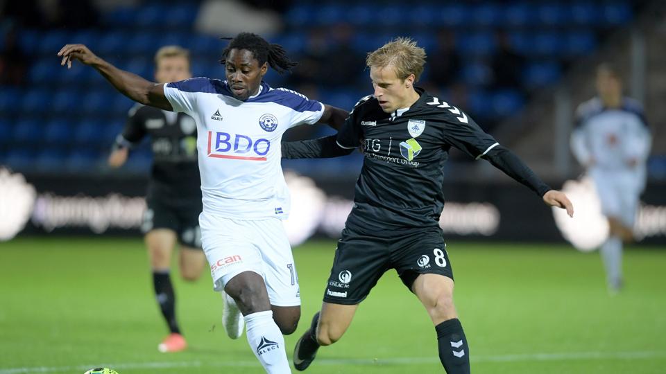 Tiémoko Konaté scorede kampens eneste mål mod Kolding. Foto: Bente Poder